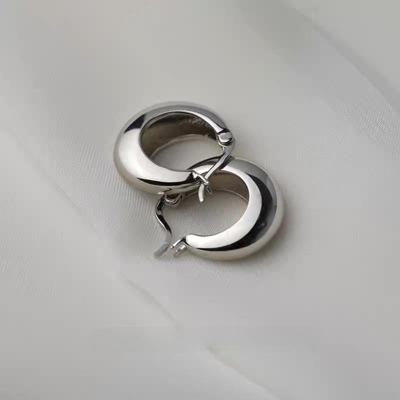 Simple Glossy Circle Clip Design Round Popular Ear Buckle