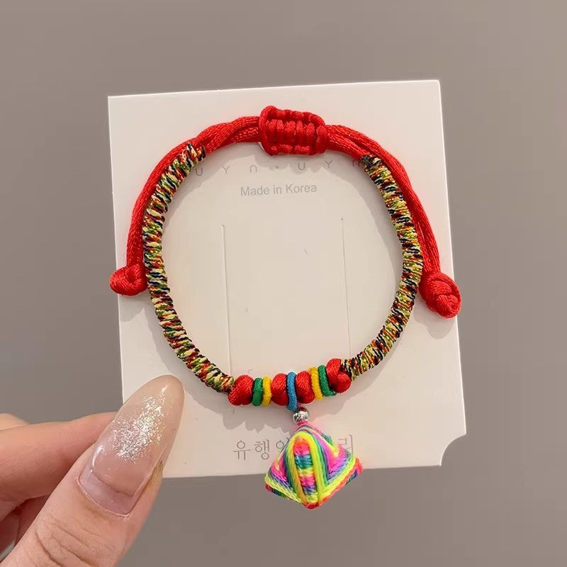 Children's Dragon Boat Festival Colorful Rope Small Hand-woven Line Carrying Strap Bracelet