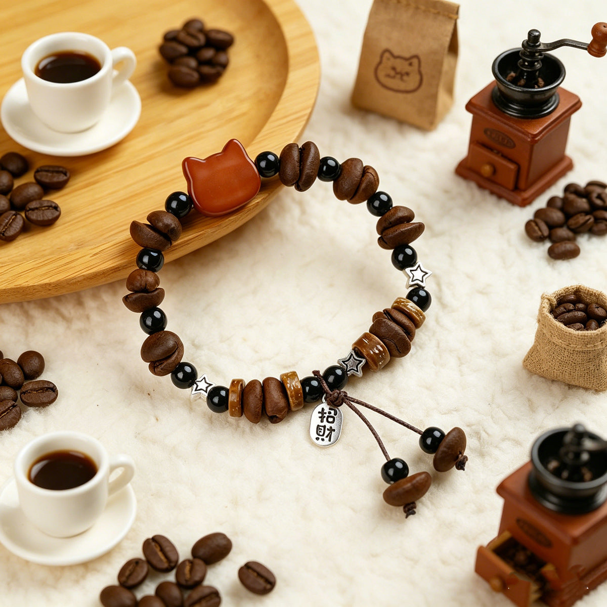 Women's Ceramic Coffee Beans Refreshing High-grade Chinese Bracelets