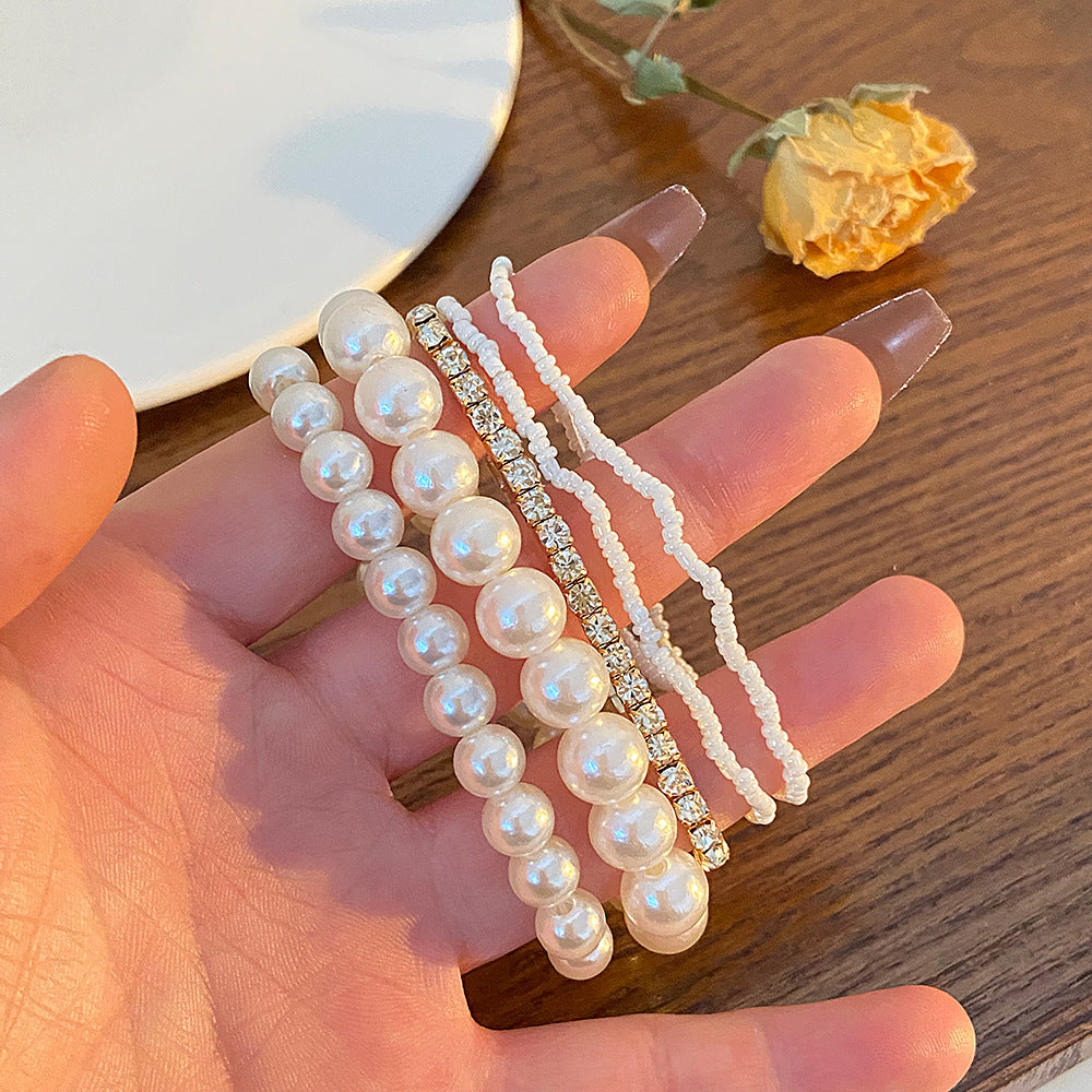 Set Pearl Style Minority Fashion Bead Bracelets