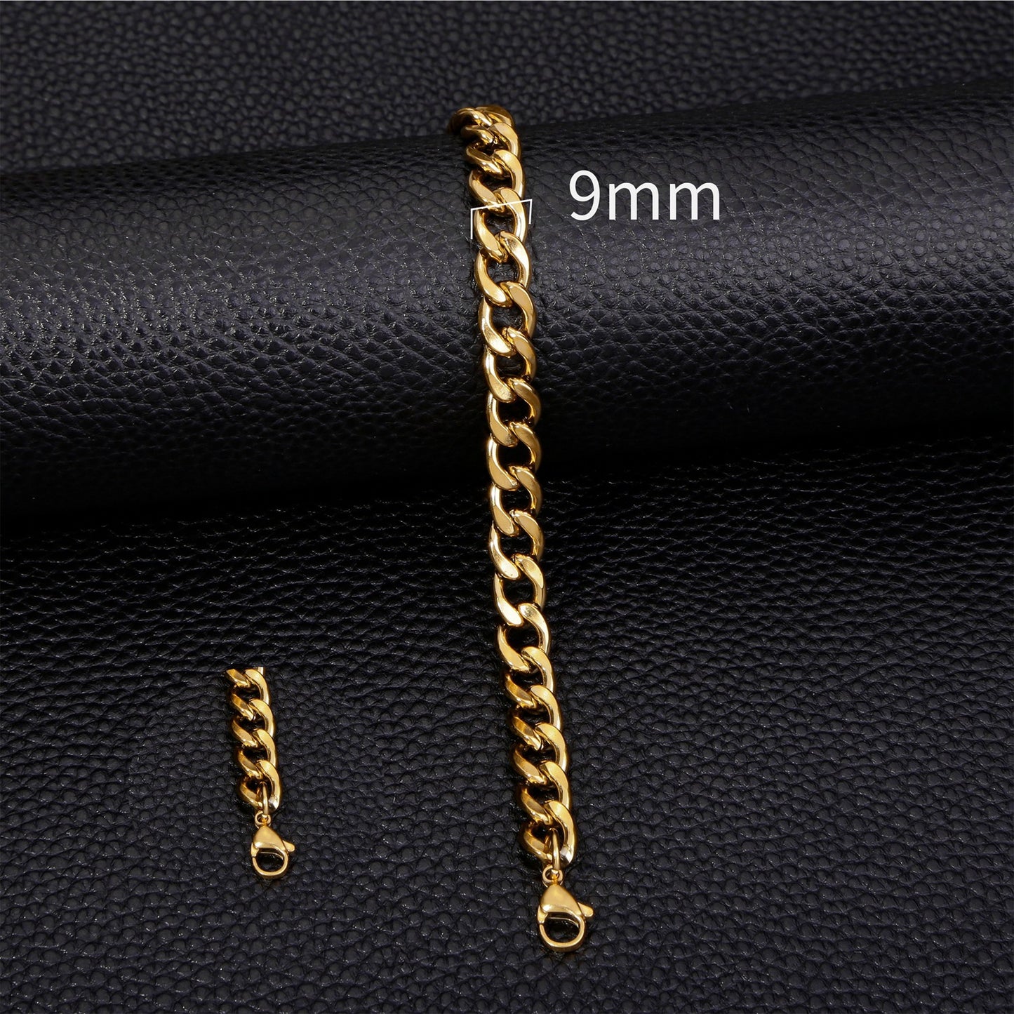 Classic Stainless Steel Gold Sier Black Bracelets