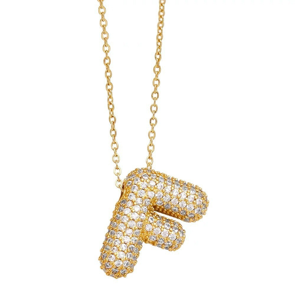 Bubble Balloon Letter English Female Graceful Pendants