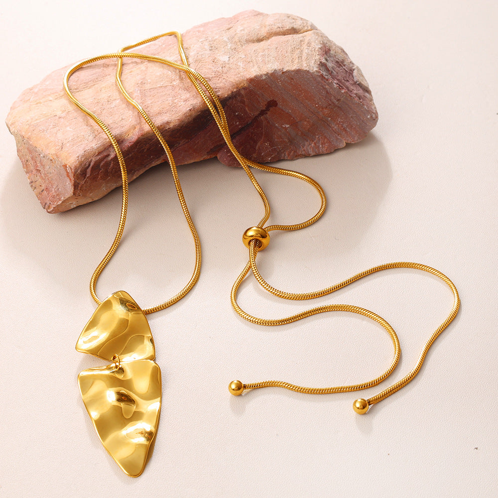 Irregular Geometric Metal Stitching Suite Style Light Luxury Necklaces
