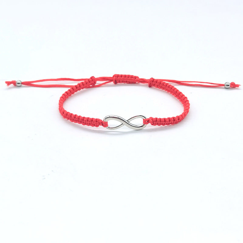 Simple Alloy Words Infinite Woven Adjustable Bracelets