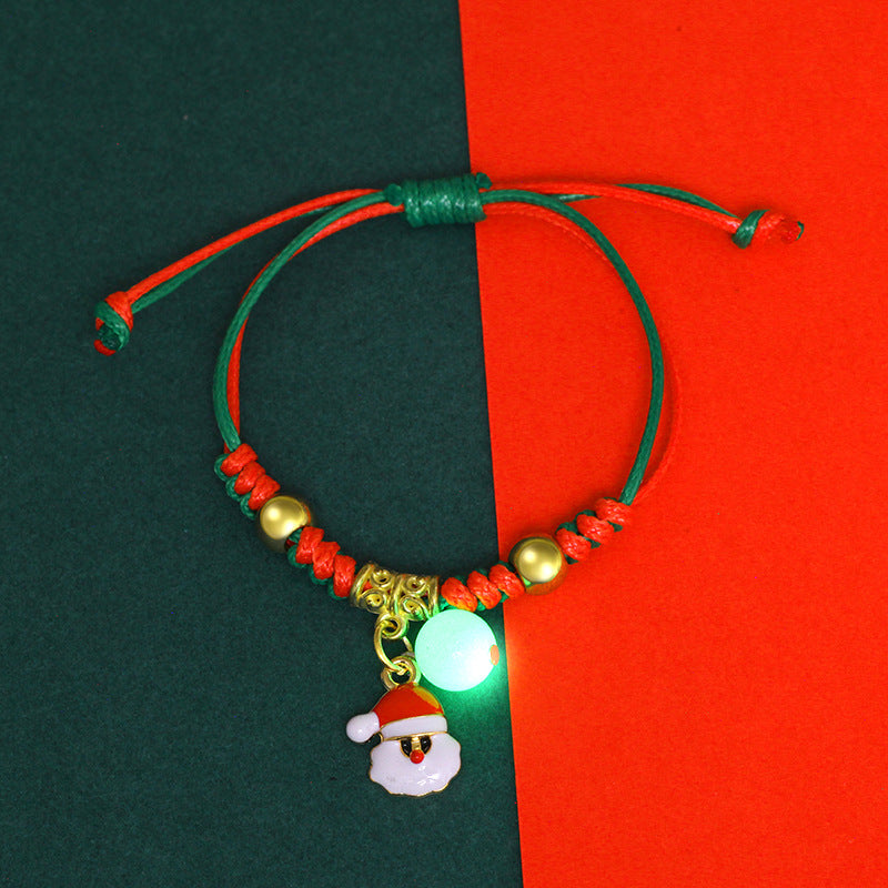 Weihnachten gewebte weibliche beliebte Weihnachtsmann-Armbänder