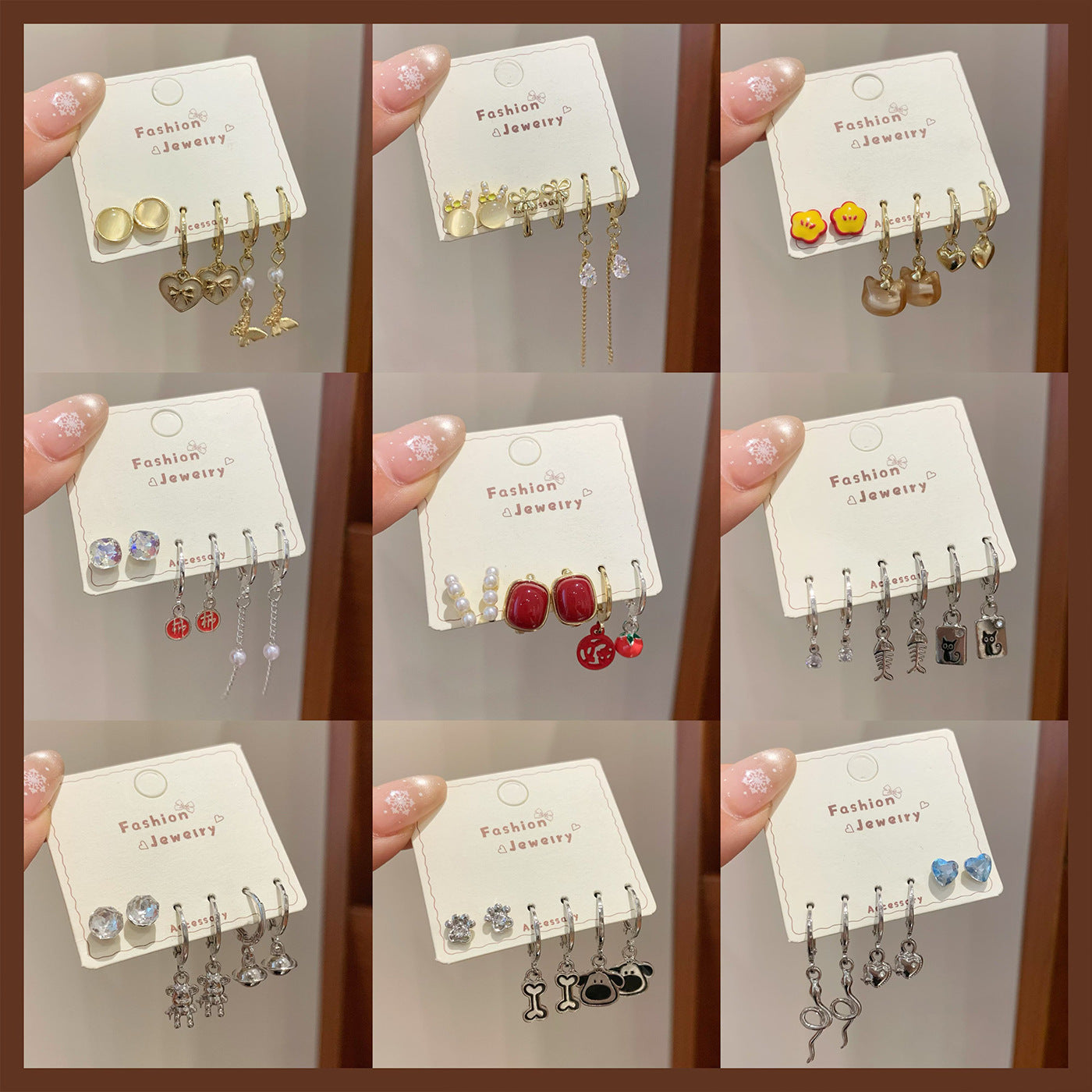 Women's Collection Cool Geometric Daily Small Design Minority Rings