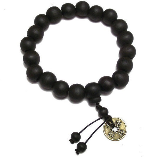 Black Peach Wood Beads Wooden Promotion Bracelet