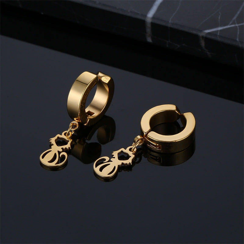 Men's Steel Fashion Trendy High-grade Ear Clip Rings