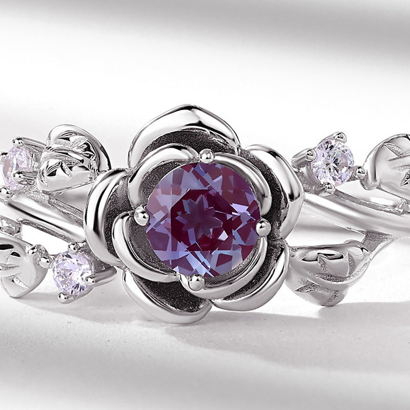 Fashion Popular Alexander Stone Rose Design Rings