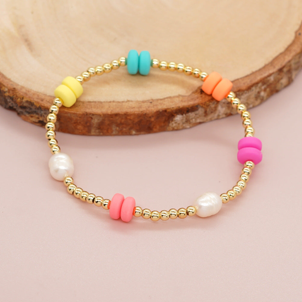 Bead Color Polymer Clay Abacus Beads Bracelets