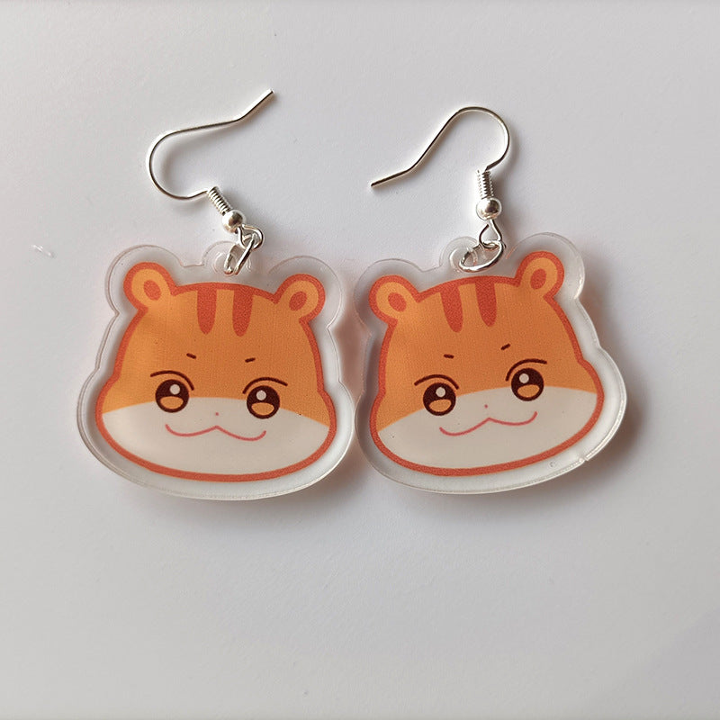 Unique Flash Double-sided Acrylic Ear Peripheral Earrings