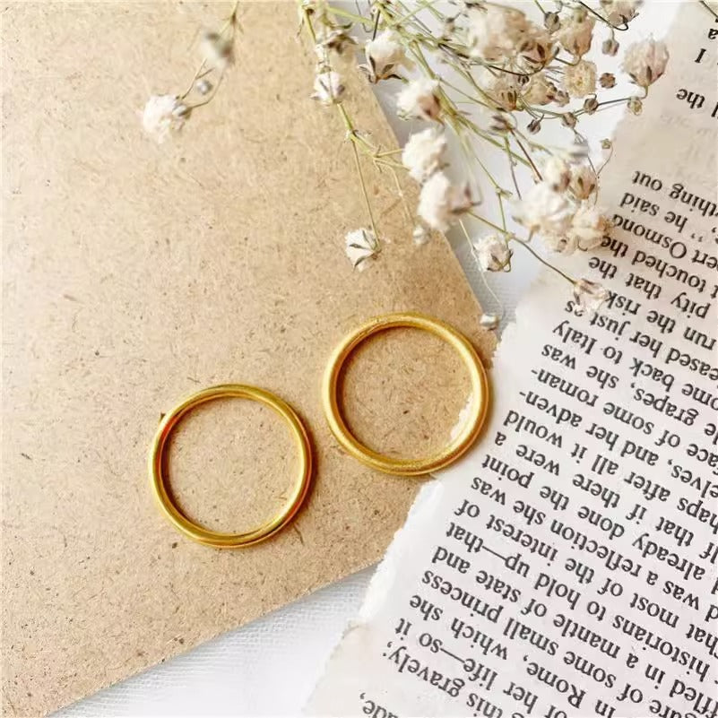 Solid Matte Gold Cold Wind Index Finger Rings