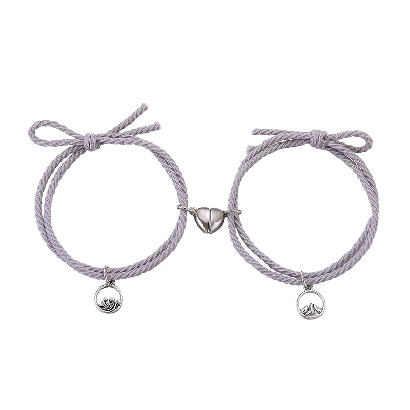 Bracelets de serment d'amour en corde pour hommes et femmes