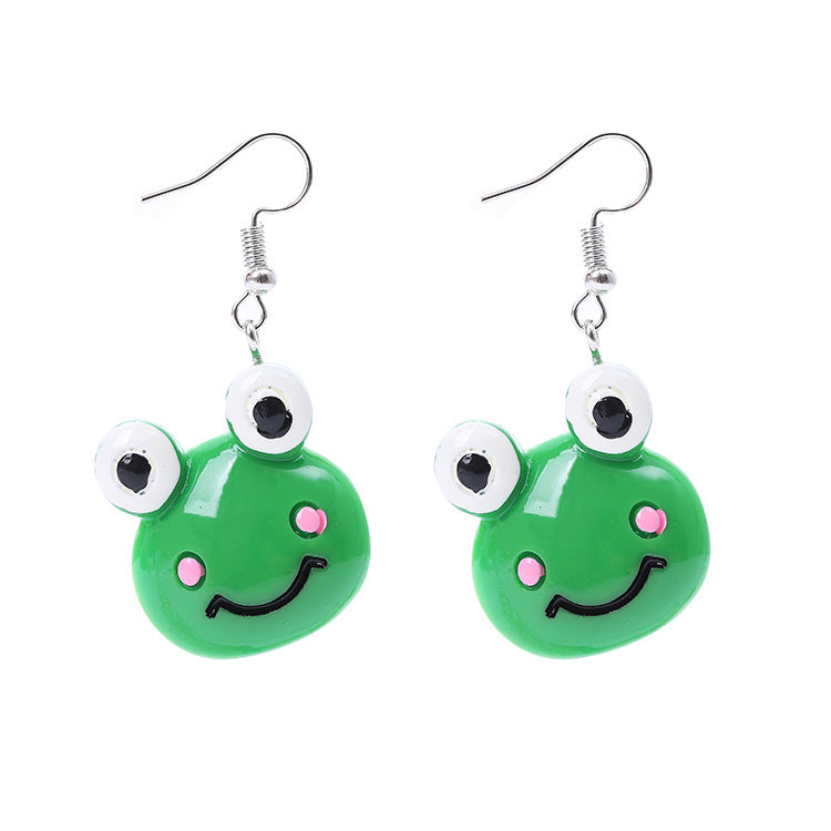 Simple Cute Simulation Frog Cartoon Doll Rings