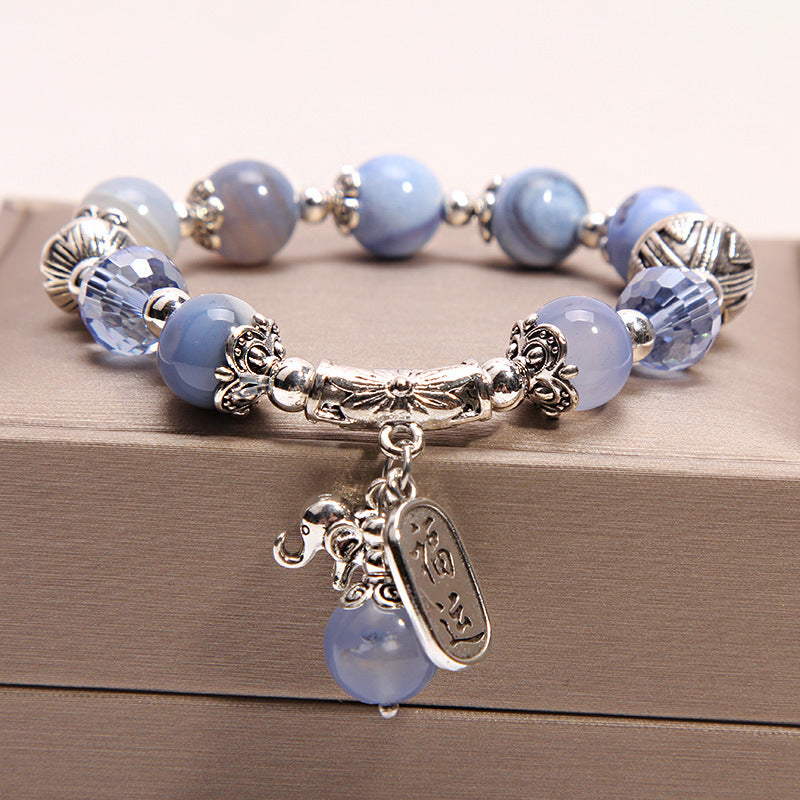 Women's Crystal Agate Jewelry Korean Simple Girlfriends Elephant Fashion Bracelets