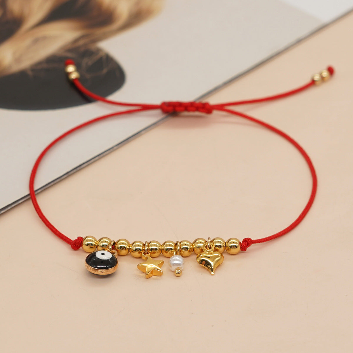 Eyes Five-pointed Star Three-dimensional Peach Heart Bracelets