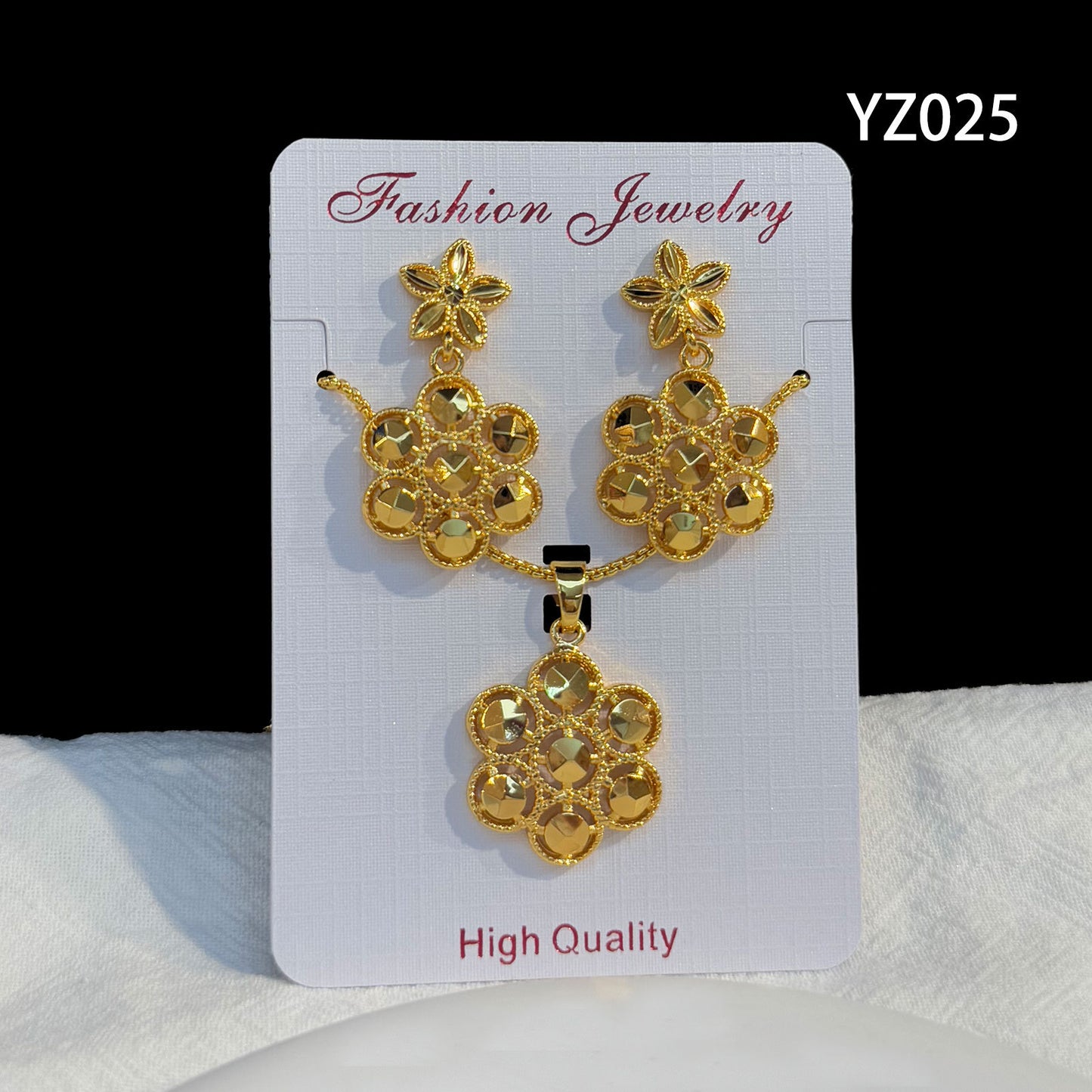 Love Heart Flowers Ear Medium Suit Pendants