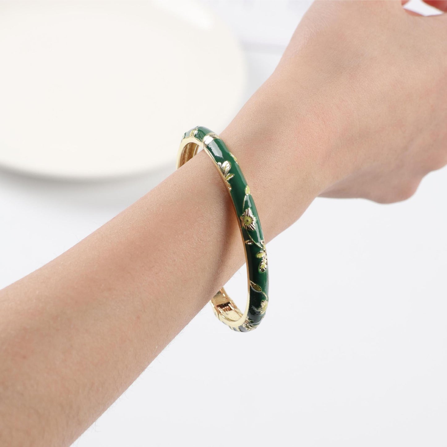 Ethnic Style Open Carved Chinese Handmade Metal Bracelets