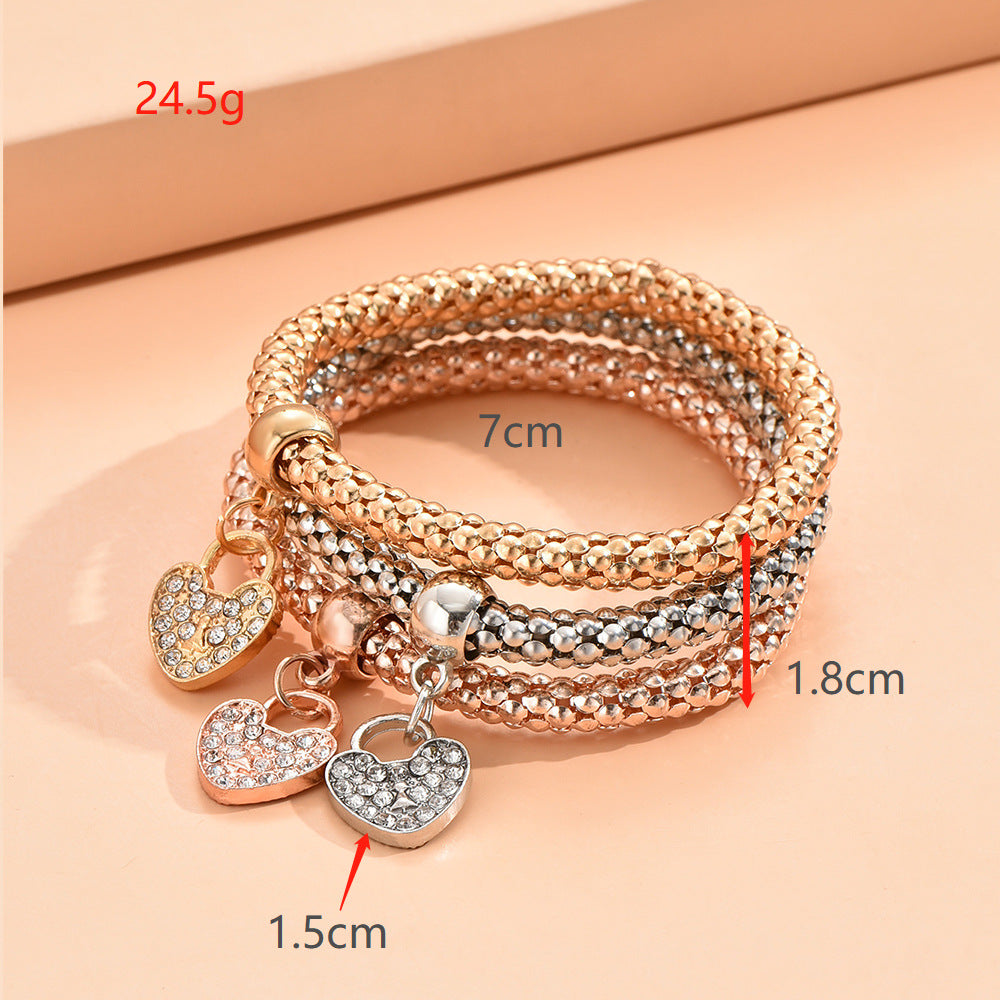 Women's Stretch Popcorn Corn Chain Diamond Butterfly Bracelets