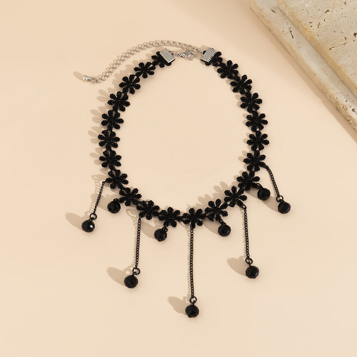 Collier en dentelle Lolita, colliers gothiques noirs vintage