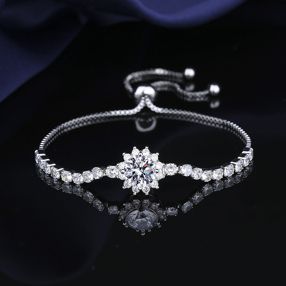 Live Broadcast Moissanite Sunflower 2 Karat Bracelets