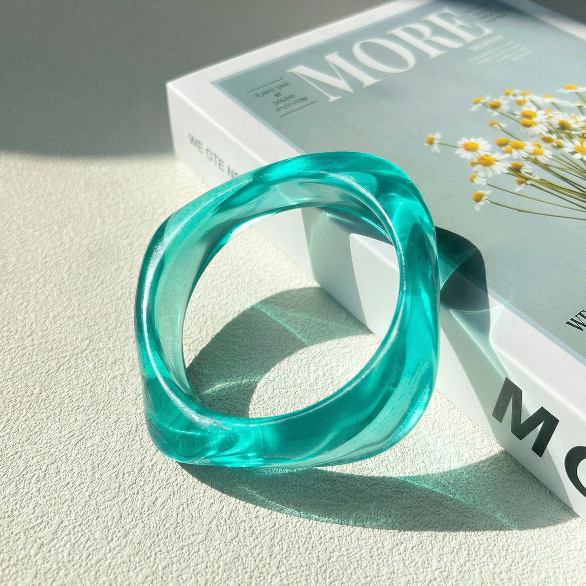 Geometric Resin Stylish Simple Versatile Blue Bracelets