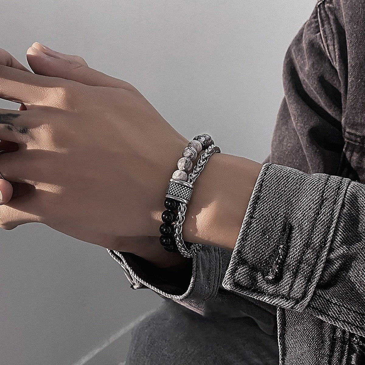 Bracelets de perles porte-bonheur à la mode pour hommes, de haute qualité, personnalité tendance