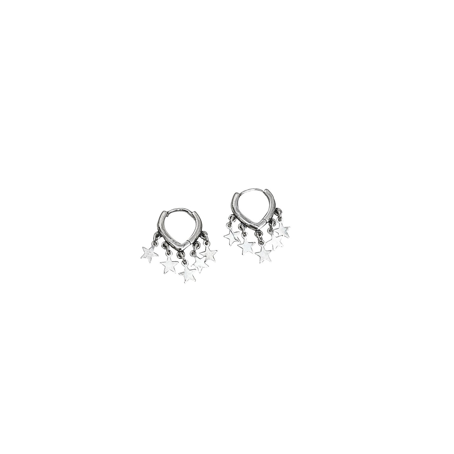 Women's Sier Sterling Starry Star Small Design Earrings