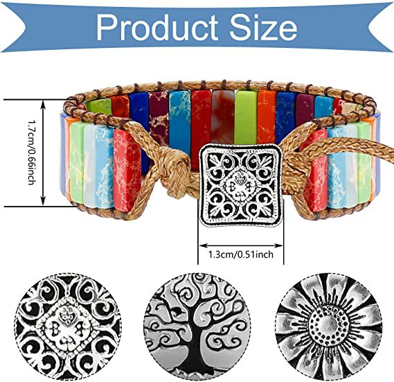 Ornament Emperor Stone Hand-woven Leather Bohemian Bracelets