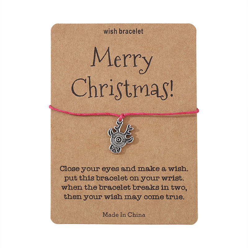 Christmas Holiday Card Carrying Strap Personalized Bracelets