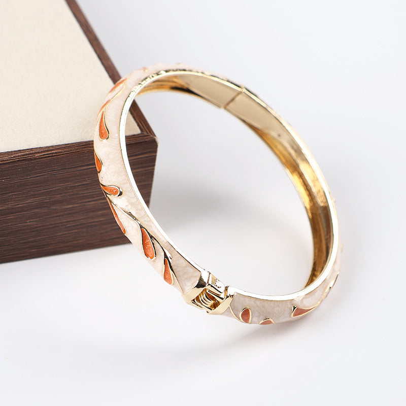 Court Cloisonne Enamel Boutique Light Luxury High-grade Design Bracelet