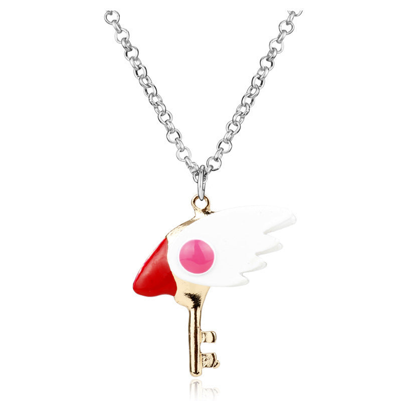 Anime Peripheral Magic Card Creative Parrot Necklace