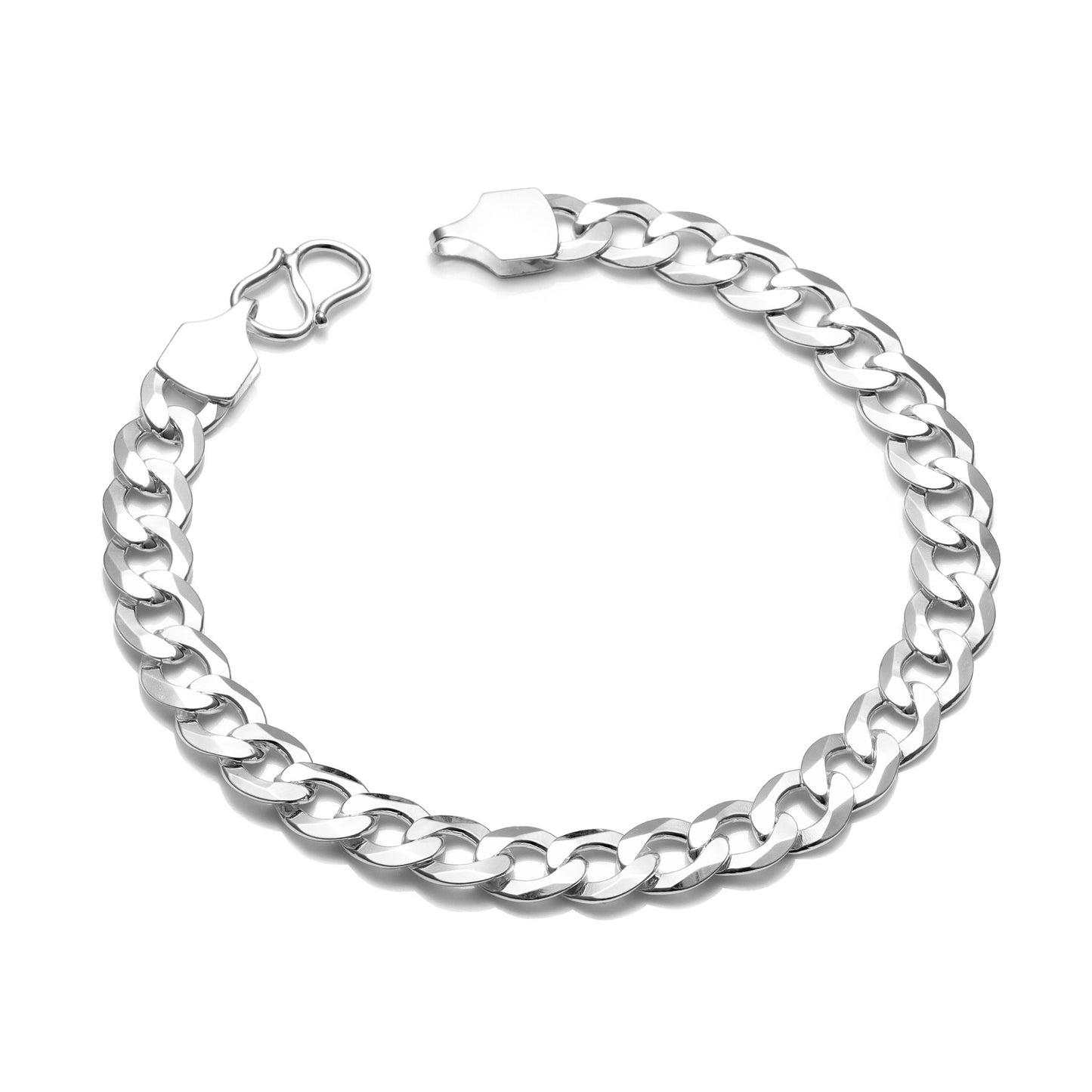 Women's & Men's Sterling Sier Carven Design Curb Fashion Graceful Bracelets