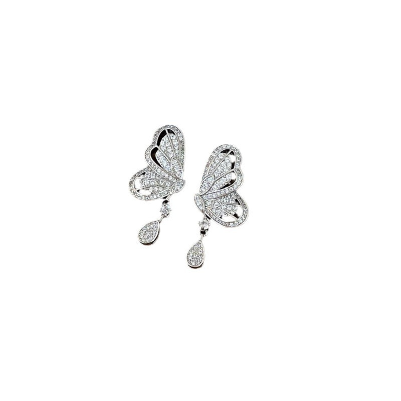 Temperament High Sense Finely Inlaid Light Earrings