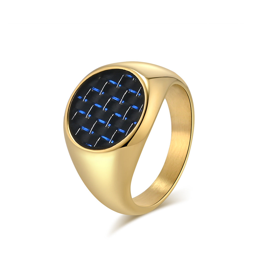 Men's Carbon Fiber Special Interest Light Luxury Rings