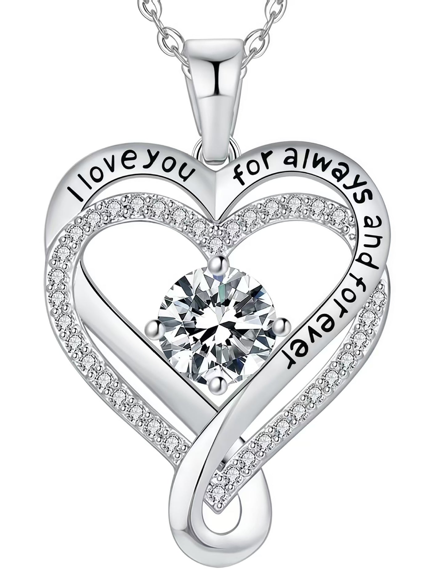 Eternal Double Layers Loving Heart Female Superior Necklace