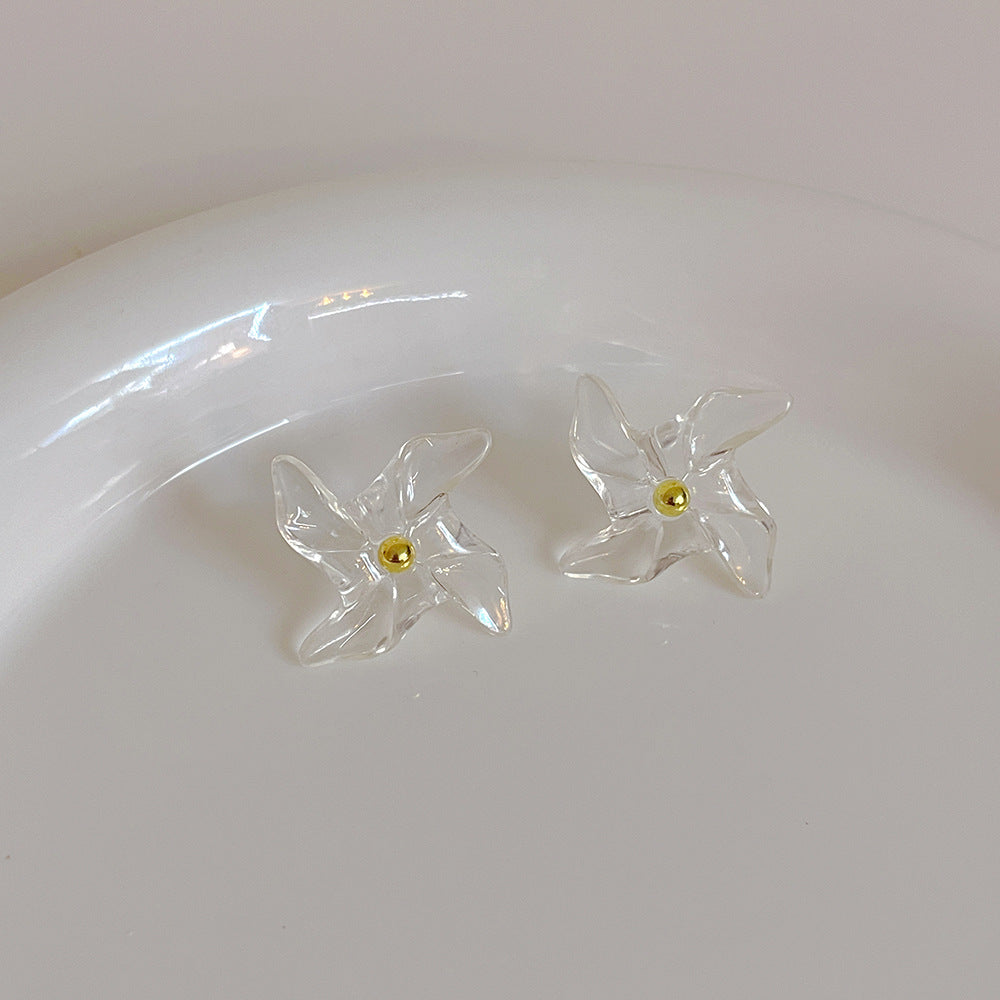 Cross Bow Sier Needle Light Luxury Earrings