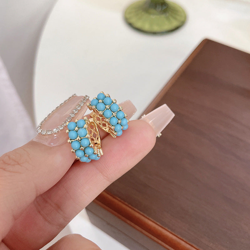 Simple Graceful Clip Advanced Sense Vintage Design Hook Earrings