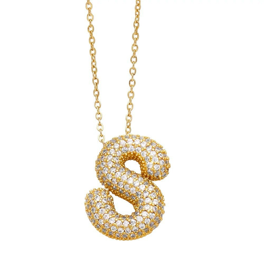 Bubble Balloon Letter English Female Graceful Pendants