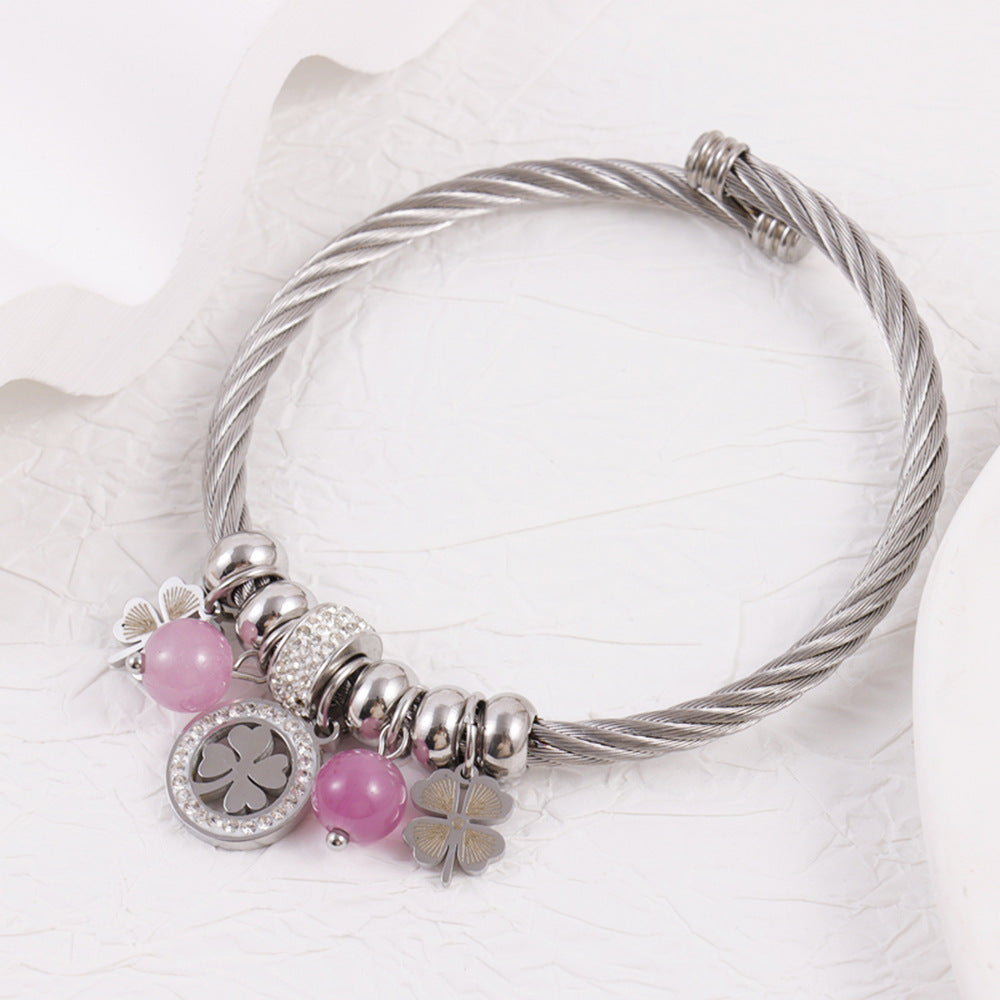 Trendy Stainless Steel Adjustable Opening Priest Religious Bracelets