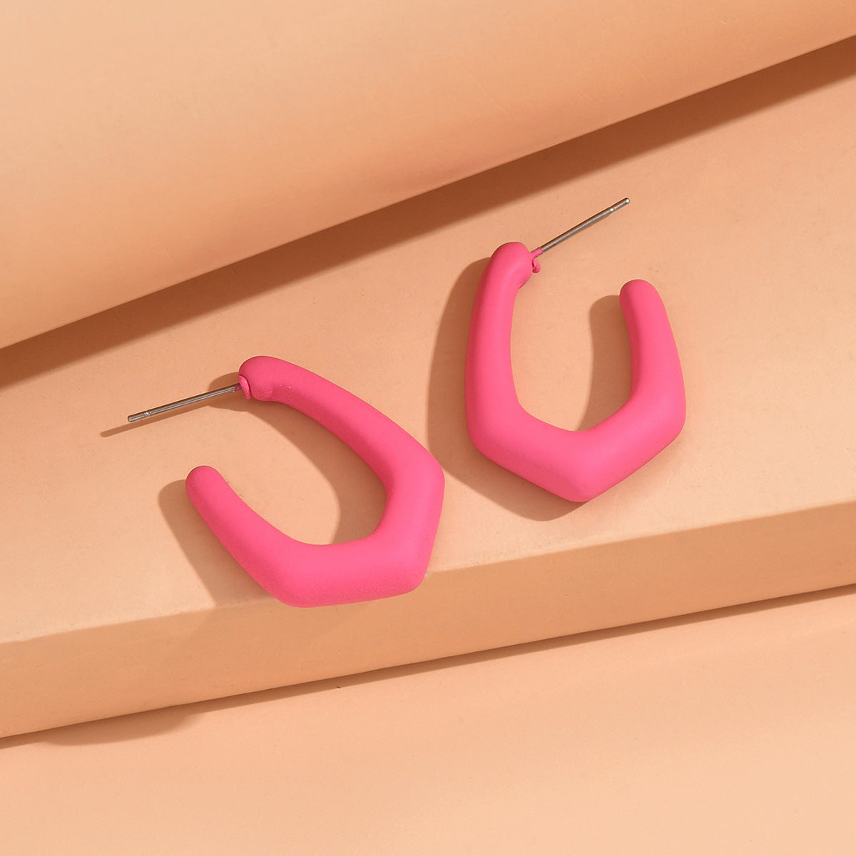 Women's French Retro Color Geometric Ear Eardrops High Earrings