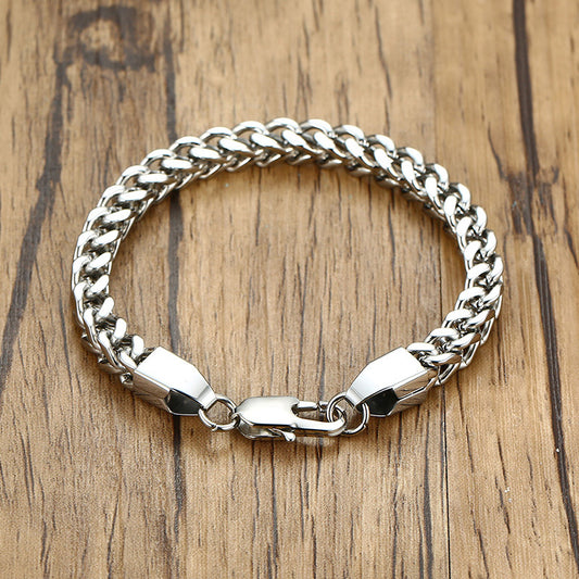Men's Hip Hop Stainless Steel Personalized Thick Bracelet