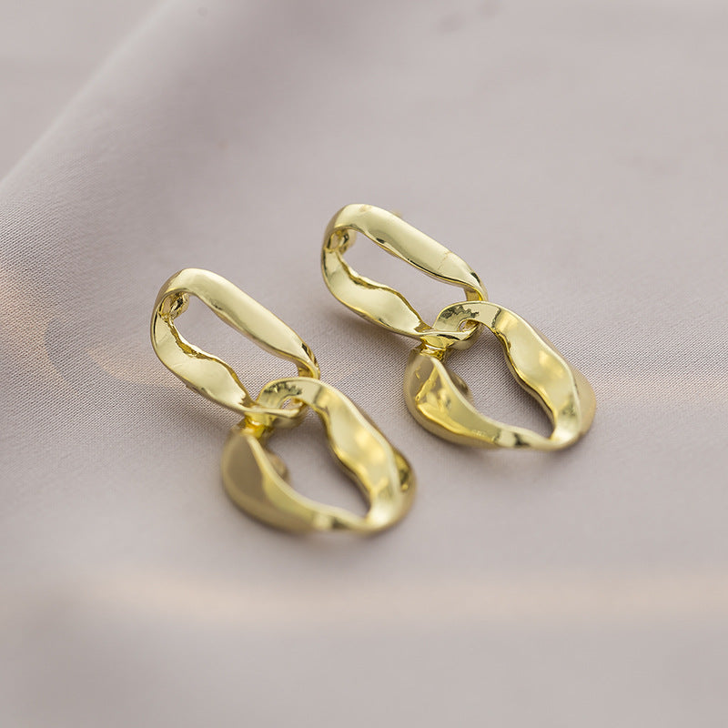Luxury Temperament High-grade Metal Buckle Cold Unique Design Mosquito Ear Clip