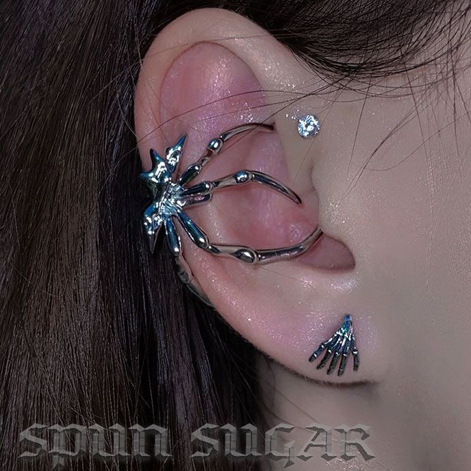 Dark Style Spider Bone Female Trendy Cool Cold Wind Ear Clip