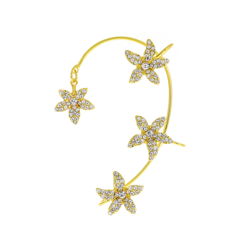 Diamond Butterfly Female Fashion Exaggerated Wings Ear Clip