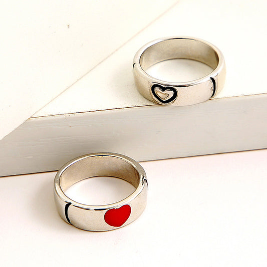 Women's & Men's Simple Couple And Combination Style Love Valentine's Rings