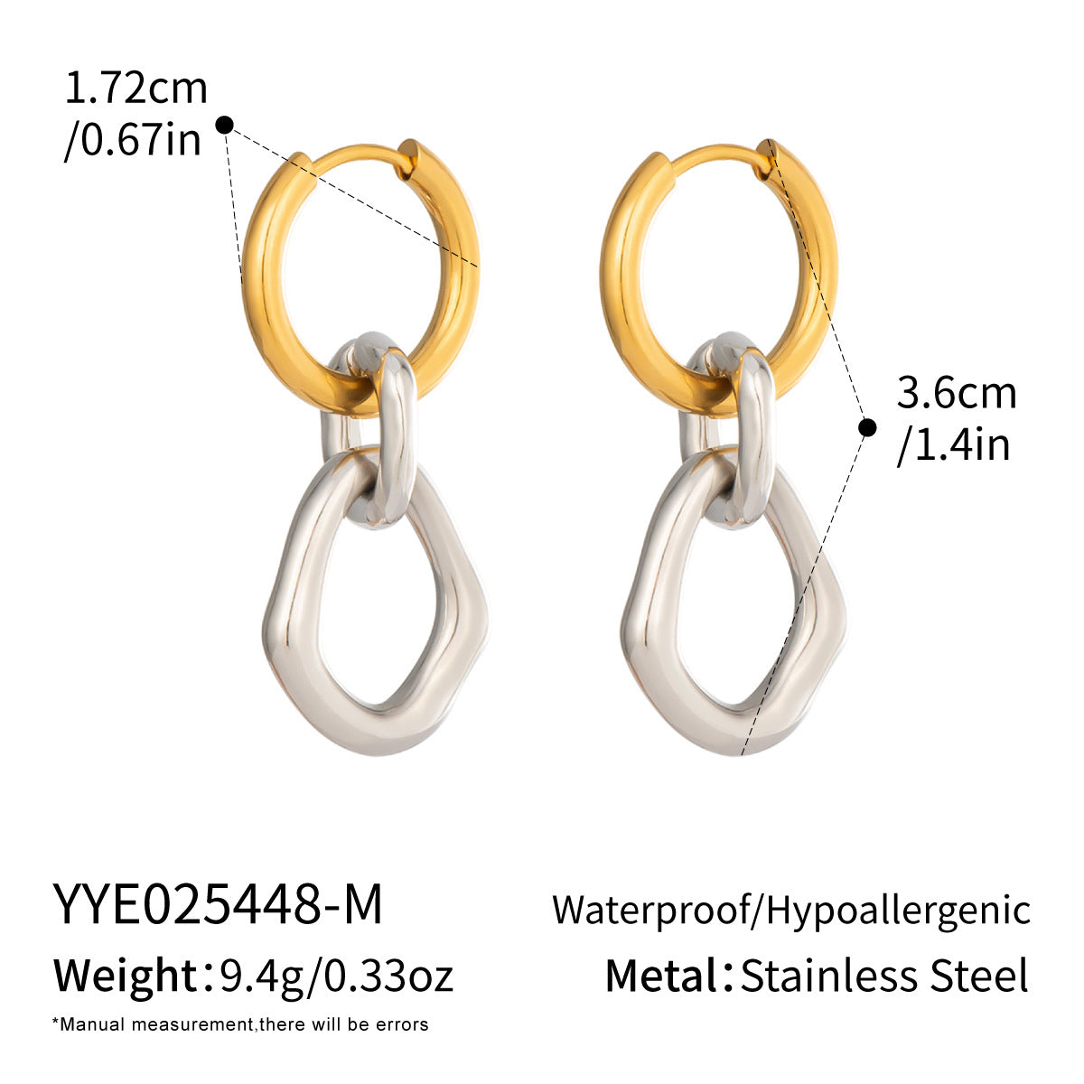 Double Buckle Suite Stainless Steel Vacuum Necklace