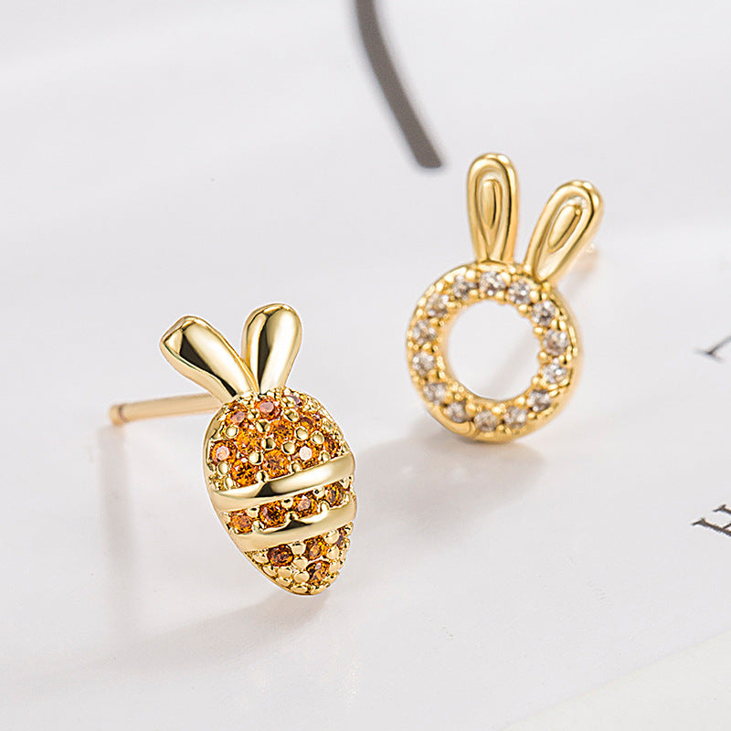 Women's Niche Design Asymmetric Small Simple Cute Sleeping No Earrings