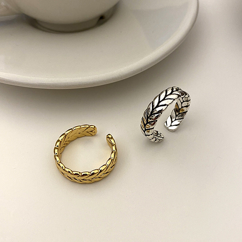 Women's & Men's & Fashion Vintage Feather Arrow Opening Rings