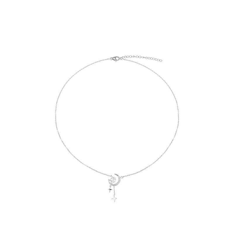 Women's Moon Cold Style High Fashion Design Clavicle Necklaces